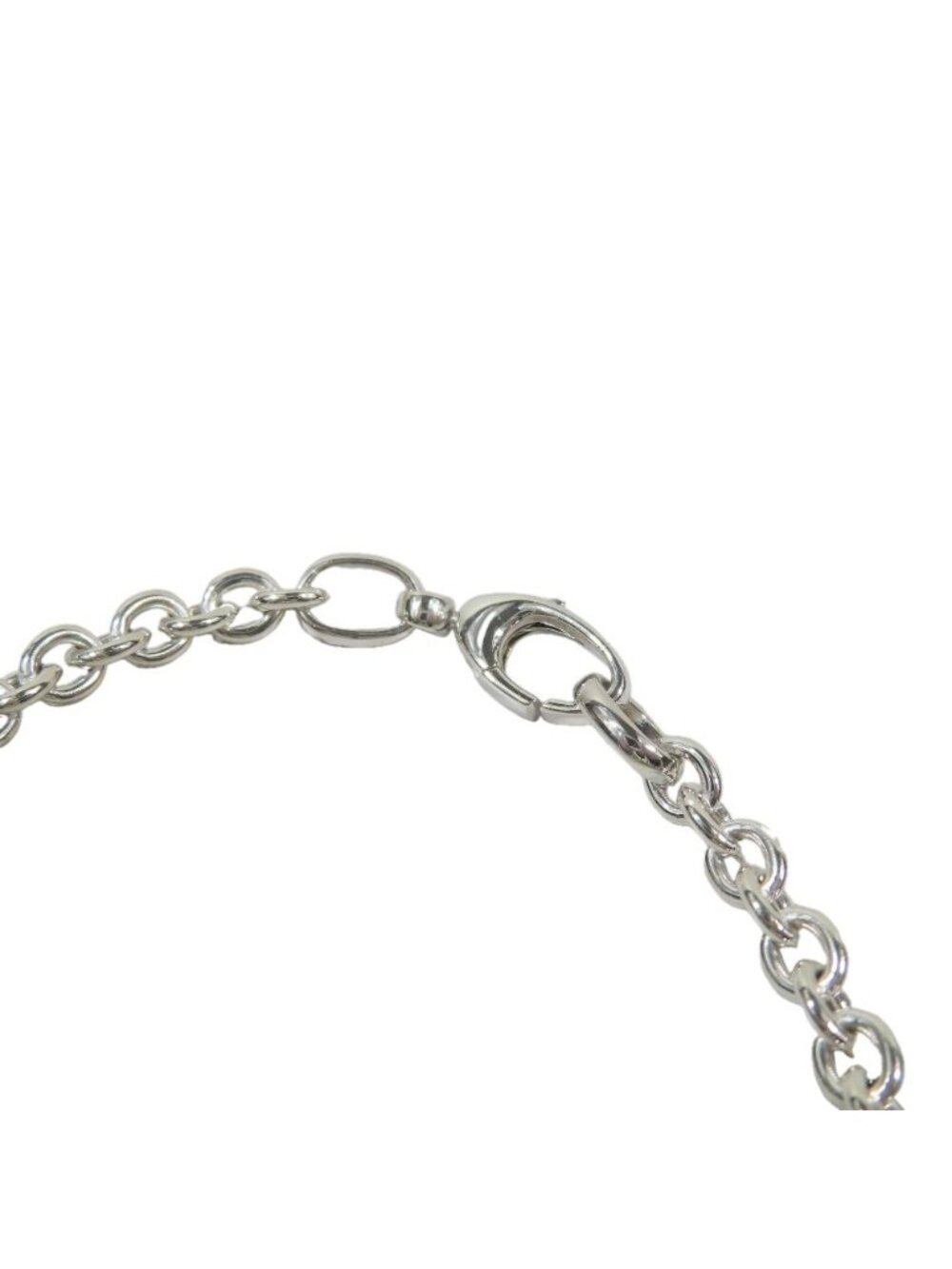 Gucci Polished Interlocking Logo Chain Necklace GG Pendant Silver - Picture 4 of 9